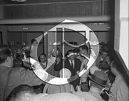 Walter O'Malley and Don Larsen at Yankee Stadium56N0278
